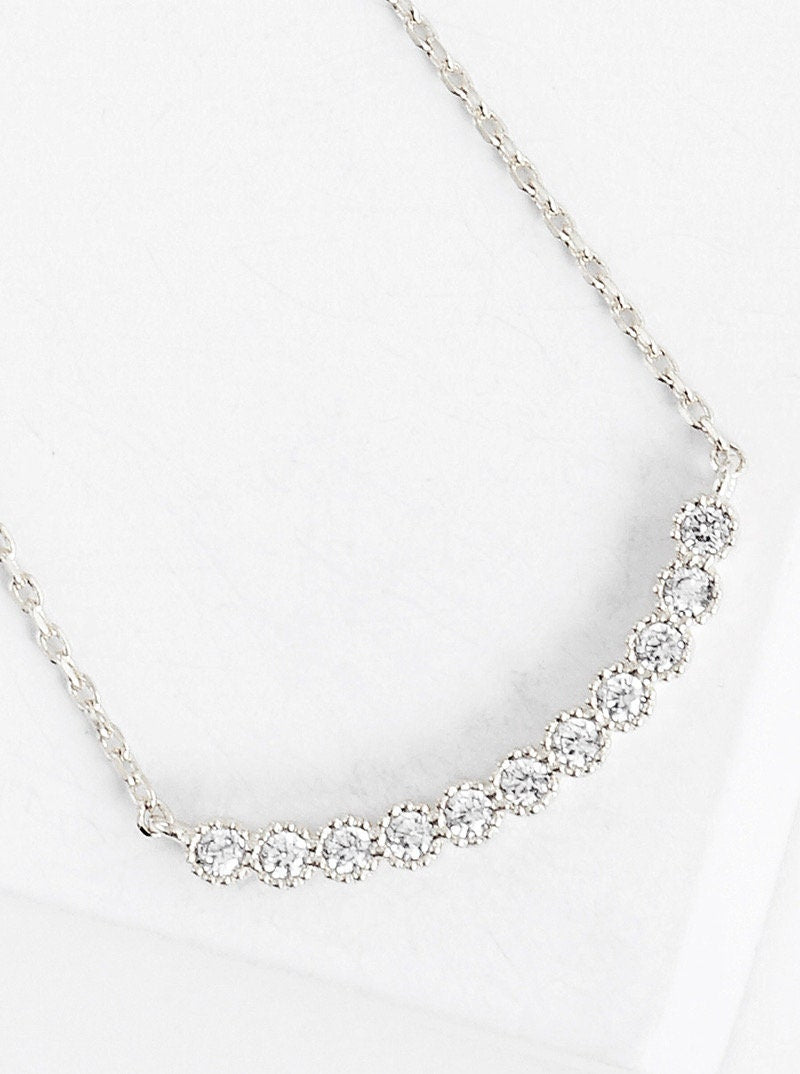 White Gold Pendant Necklace, Gift for her, Gold Necklace, Silver Necklace